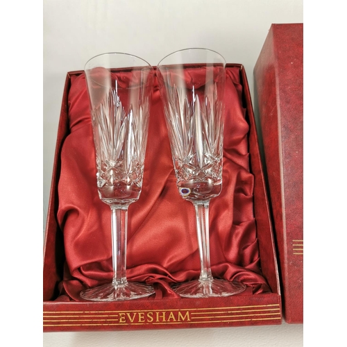 100 - Boxed set of Webb Continental hand cut lead crystal glasses