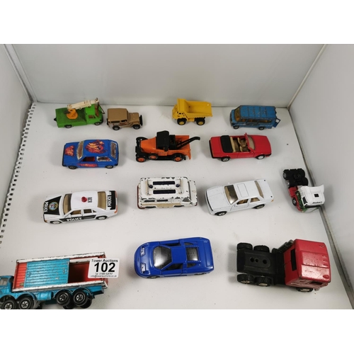 102 - Quantity of various diecast items inc a Buddy L Coke Cola lorry