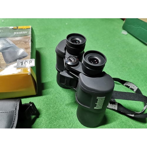 108 - Pair of boxed Bushnell 10x50 rapid focus binoculars in excellent condition