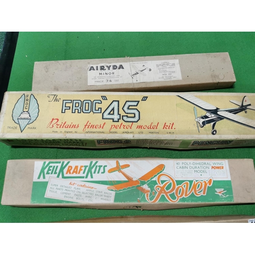 125 - 5 vintage model plane kits from a house clearance, all look complete but there are no guarantees tha... 