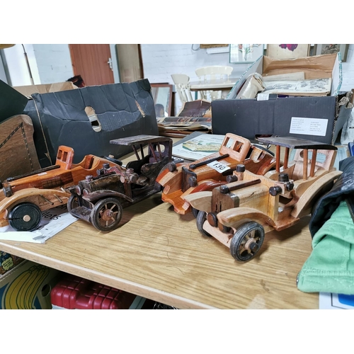 130 - For wooden model cars in good condition