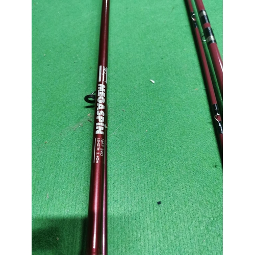 137 - Two fishing rods inc a Ryobi model 3409 and a Shakespear Megaspin rod