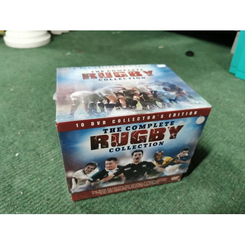 17 - New and sealed the complete rugby collection 10 DVD set and WWII collection 21 DVD set