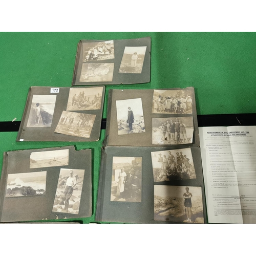 172 - A quantity of ephemera all relating to war time service inc national service papers photographs post... 