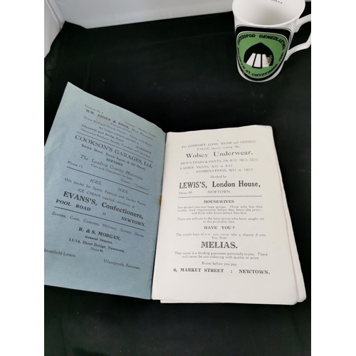 182 - Rare 1938 Eisteddfod programme for Bettws Cedewain along with an Eisteddfod mug 1981