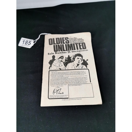 185 - Rare music catalogue from Oldies Unlimited Telford