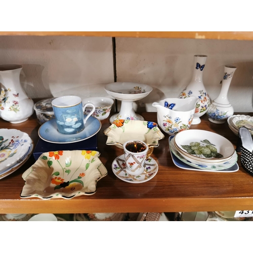 187 - Quantity of collectable china inc a good quantity of Ansley pottery, Goebels cup and saucer, hand pa... 