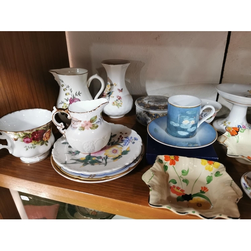 187 - Quantity of collectable china inc a good quantity of Ansley pottery, Goebels cup and saucer, hand pa... 