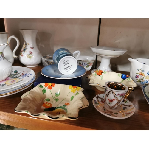 187 - Quantity of collectable china inc a good quantity of Ansley pottery, Goebels cup and saucer, hand pa... 