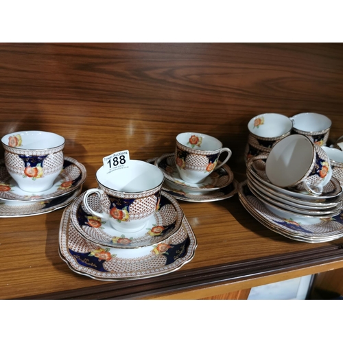 188 - 39 piece Bell fine bone china tea set one cup is A/F