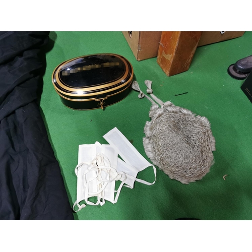 191 - Good vintage set of Barristers robes and wig in its original tin by Ravencroft all complete