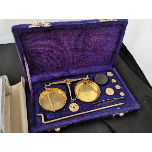 218 - As new boxed 20 gram scales in a velvet box