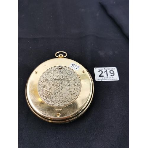 219 - Large oversized Seiko pocket watch possibly and old shop display piece diameter of 10cm excluding ri... 