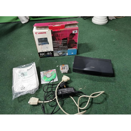 26 - Boxed Canon portable printer, cables present