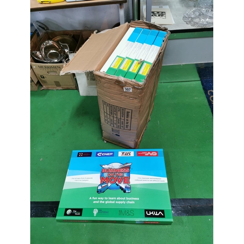 307 - Box of 5 new business on the move board games from Marks & Spencers