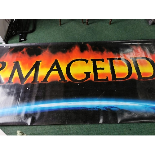 31 - Very large original cinema poster for Armageddon 364cm by 120cm