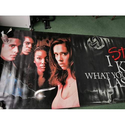 32 - Two large original film posters inc 'Still I know what you did last summer' 307cm by 120cm & 'Mr Fur... 