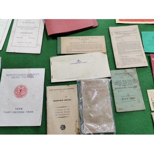 58 - Two boxes full of ephemera cleared from a post office inc quantity of post office items, quantity of... 