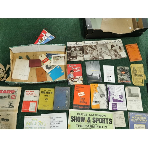 58 - Two boxes full of ephemera cleared from a post office inc quantity of post office items, quantity of... 