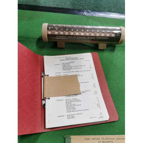 58 - Two boxes full of ephemera cleared from a post office inc quantity of post office items, quantity of... 