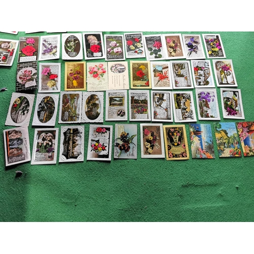 62 - Large quantity of 91 in total of various colourful vintage greeting and birthday cards