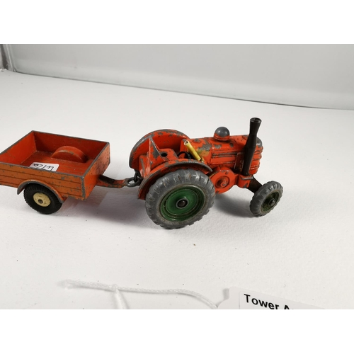 87 - Dinky 301 Field Marshall tractor and trailer