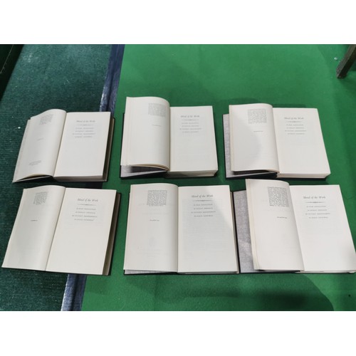 131 - Complete set of 6 first edition volumes Winston Churchill second world war with an oak book trough