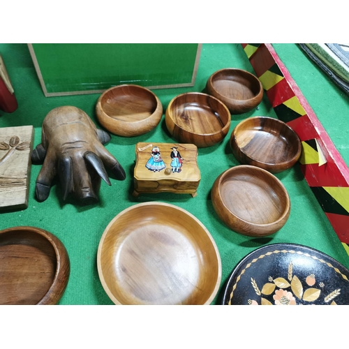 40 - Box full of wooden treen items