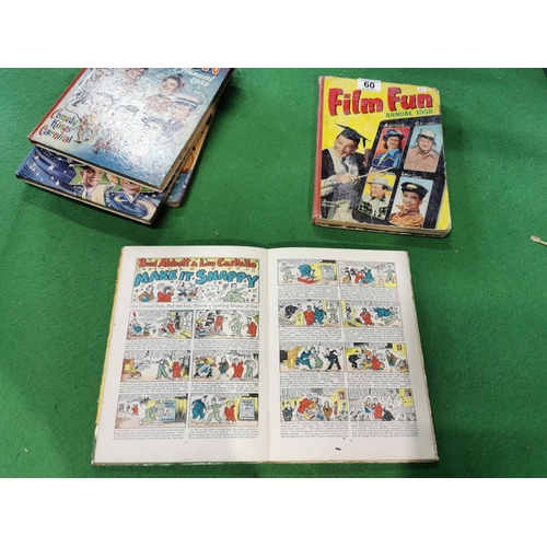 60 - 5 vintage 1940's 1950's Film Fun annuals