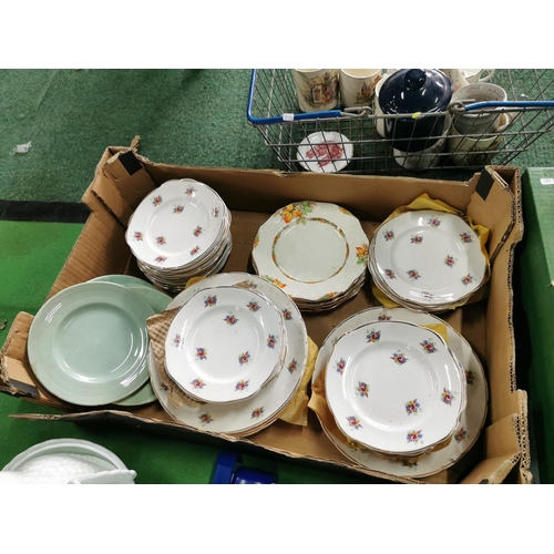 84 - Three boxes of odds inc a part tea set