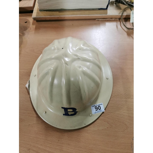 90 - Vintage Panorama aluminium hard hat / helmet