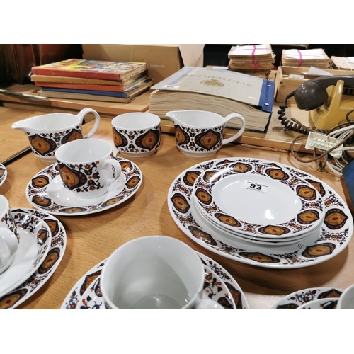 93 - 21 piece vintage Midwinter tea set