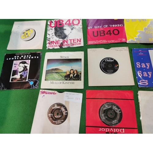 113 - Large job lot of 45 single records, approx. 300, inc some good bands, The Beatles, Paul McCartney, U... 