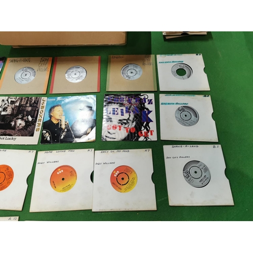 114 - Large job lot of 45 single records inc some good bands Adam Faith, Andy Williams, The Beatles, etc a... 