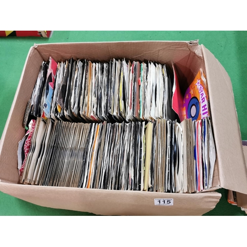 115 - Large job lot of 45 single records inc some good bands,  Elvis Presley, Paul McCartney, Madonna etc ... 