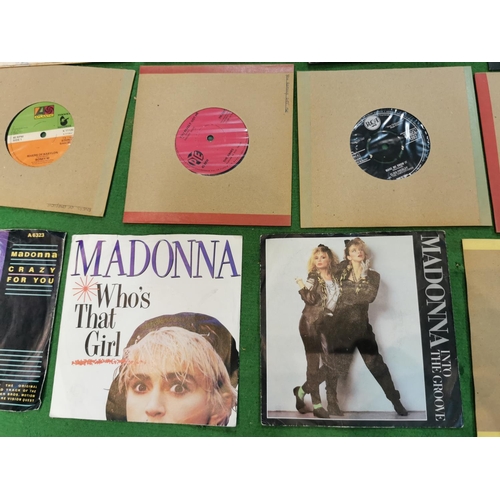 115 - Large job lot of 45 single records inc some good bands,  Elvis Presley, Paul McCartney, Madonna etc ... 