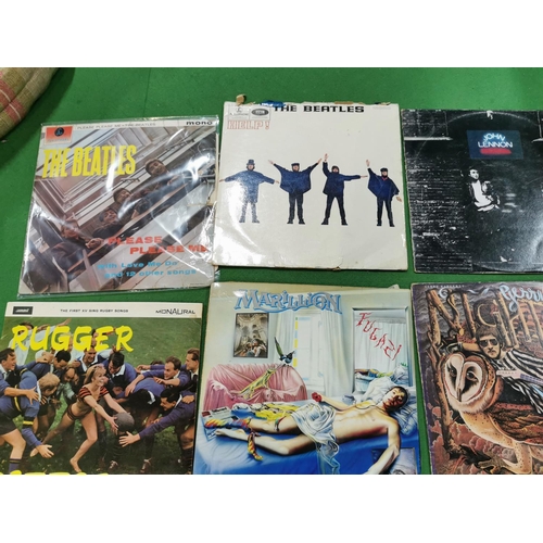 117 - Box full of various vinyl records inc two Beatles records, 10CC, The Hollies and a good quantity of ... 