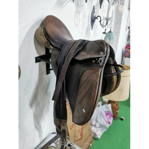 125 - Derby House Farrington GP saddle with air cushions 17.5