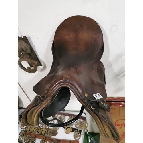 125 - Derby House Farrington GP saddle with air cushions 17.5