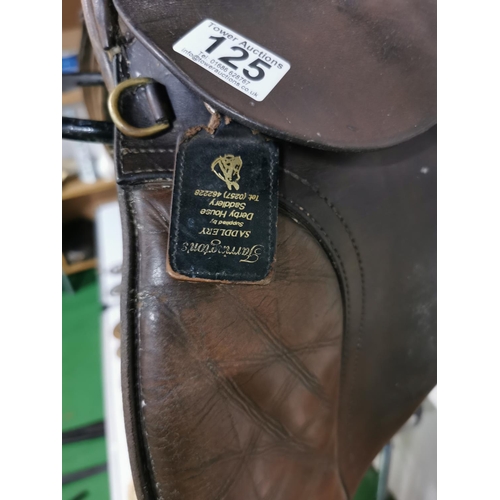 125 - Derby House Farrington GP saddle with air cushions 17.5