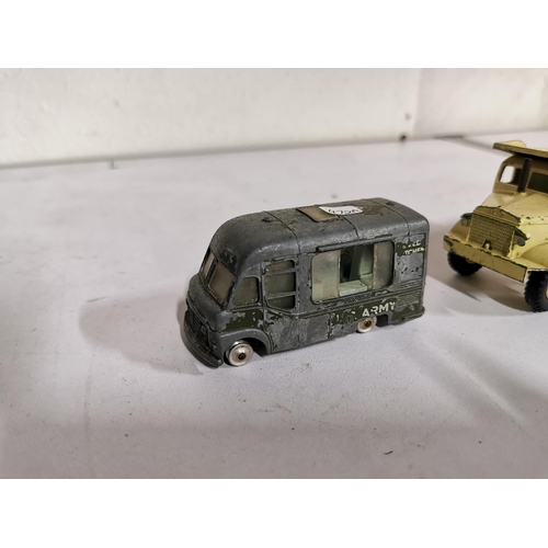 132 - Corgi smiths kKarrier van missing its tyres and a dinky 965 Euclid rear dump truck