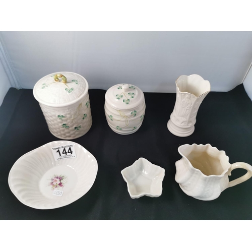 144 - 6 pieces Belleek Ireland fine china