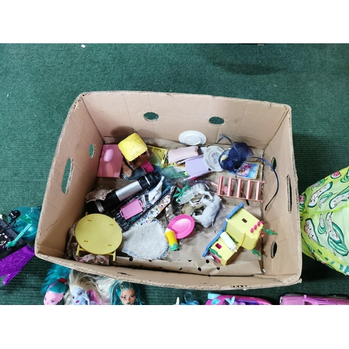 15 - Box full of toys mostly Monster High dolls and accessories