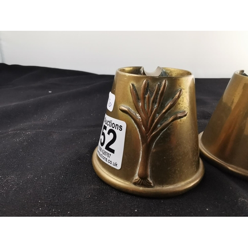 152 - Pair of genuine trench art brass pots