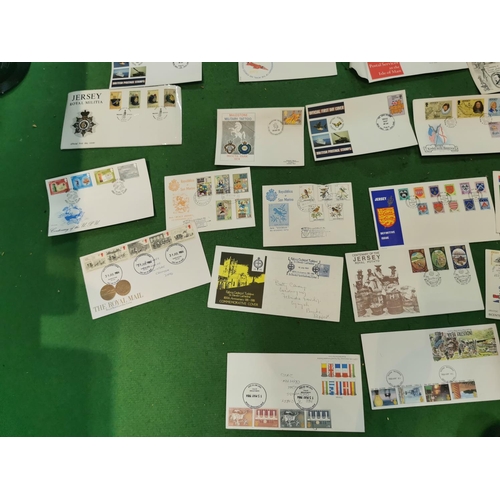 156 - Very large quantity of first day covers mostly of Jersey