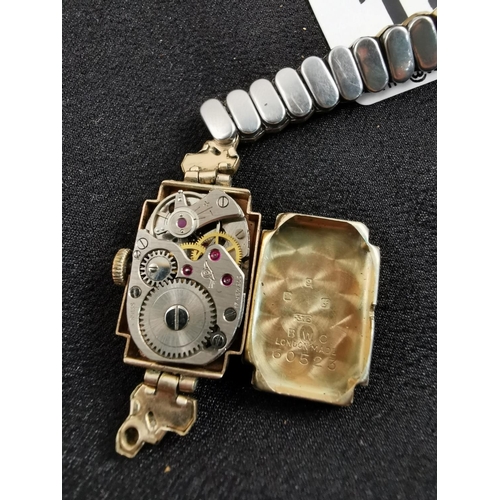 180 - 9ct gold cased Leda 17 jewel ladies watch