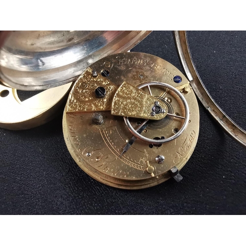 201 - Two hallmarked silver pocket watches, both with fusee movements, one for Evans Brown Shrewsbury the ... 