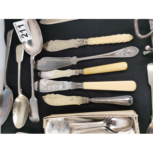 211 - Large quantity of various good quality vintage plated cutlery inc 4 piece berry serving set boxed te... 