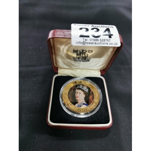 234 - Queen Elizabeth coronation gold plated 50 pence coin 2013 Bailiwick of Jersey with a portrait of Que... 