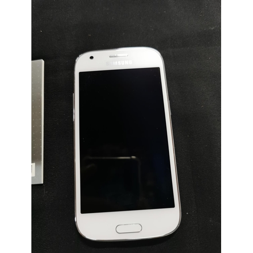 237 - Boxed Samsung Galaxy A3 mobile phone in hardly used condition been factory reset has a charging cabl... 